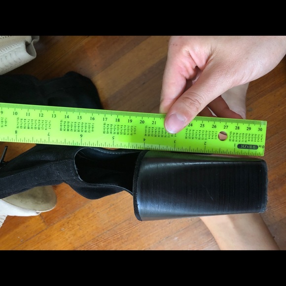 Thigh High Fabric Open Toe Boots - Picture 11 of 11